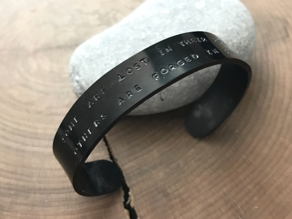 men's black cuff bracelet