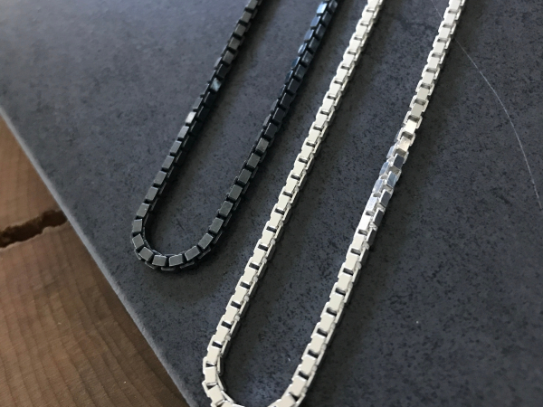 men's silver box chain