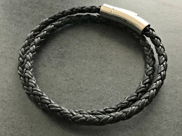 mens leather wrap bracelet