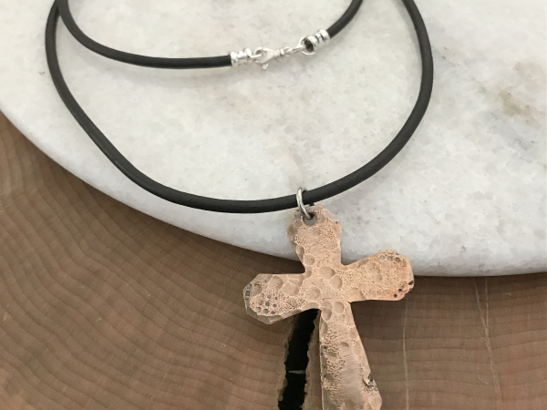 Personalized men's cross necklace