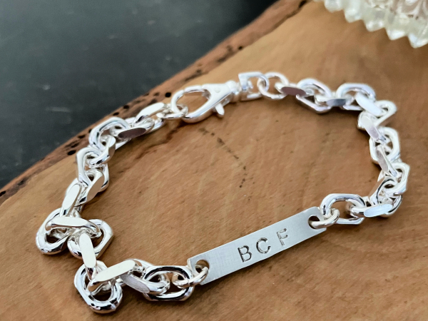 personalized mens chain bracelet
