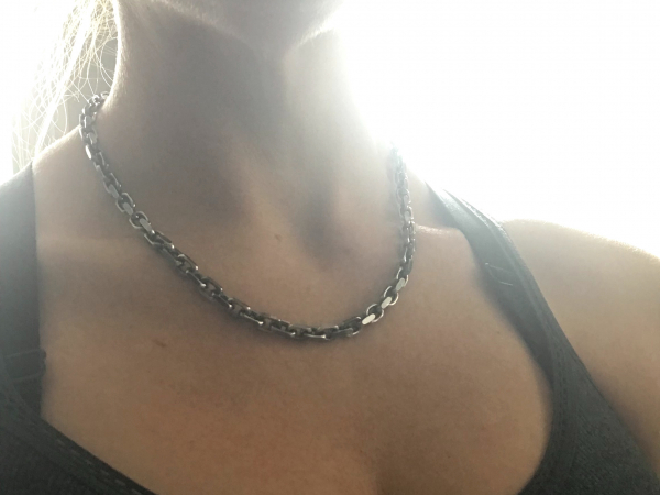 thick silver chain