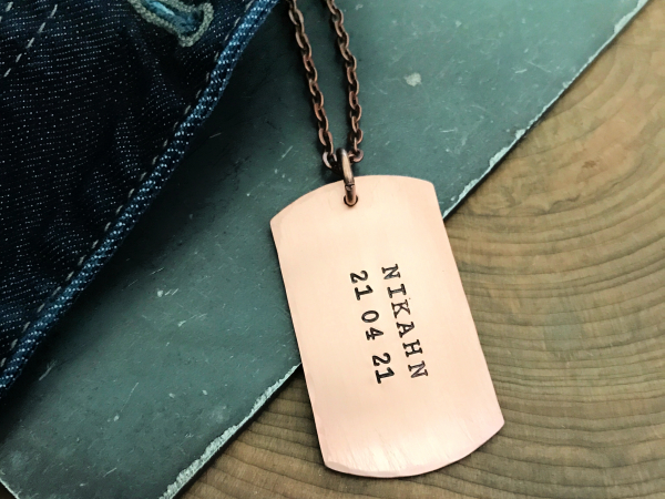 men's dog tag necklace