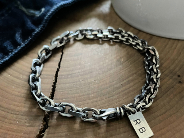 men's sterling silver chain bracelet