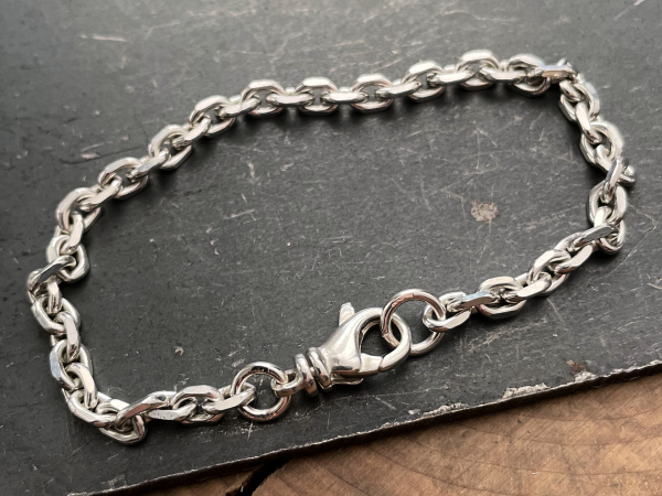 Ace sterling silver chain bracelet