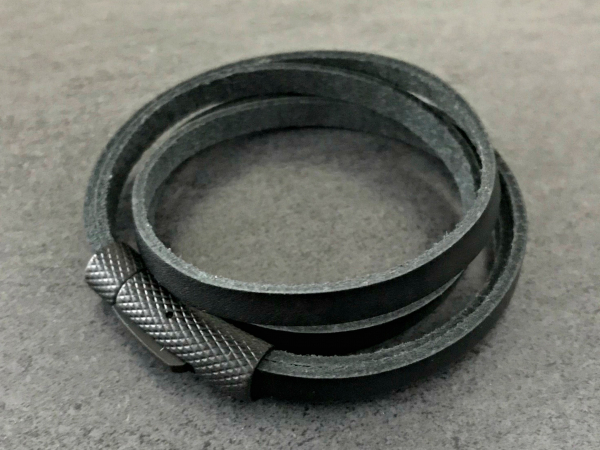 masculine leather wrap bracelet