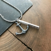 mens coordinates anchor necklace