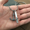 mens strength necklace anchor