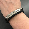 men's custom quote bracelet