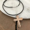 Personalized men's cross necklace