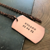 personalized copper dog tag