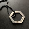 personalized Hexagon necklace