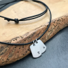 hand stamped mens necklace