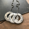 Silver washer necklace