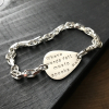 custom message chain bracelet