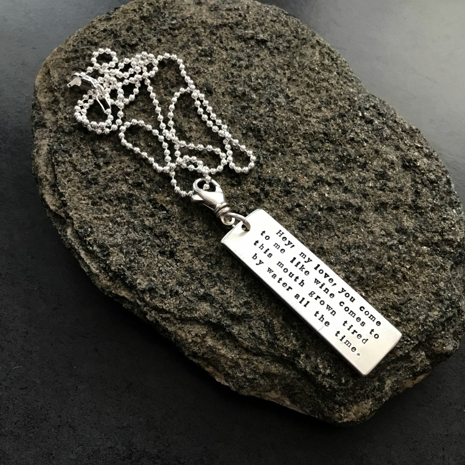 Men's My Love Man Necklace In Silver