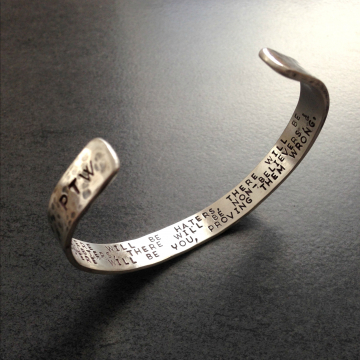 Prove Them Wrong Motivational Cuff, Sterling Silver, Masculine Jewelry, Men's Quote Jewelry, Men's Cuff Bracelet - PTW Inspirational Cuff