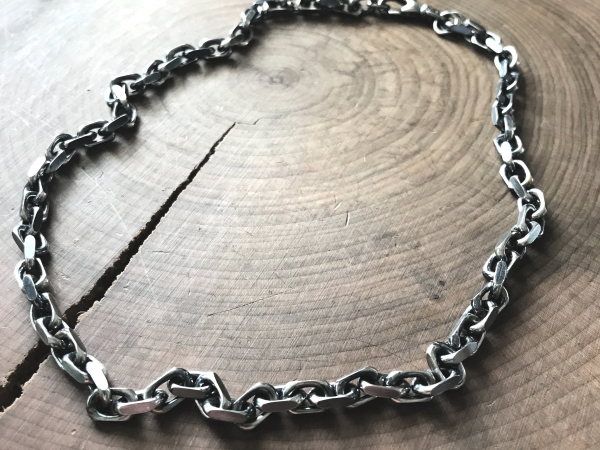 Men's Chunky Chain Necklace, Heavy Sterling Silver Chain - Joel | PTW ...